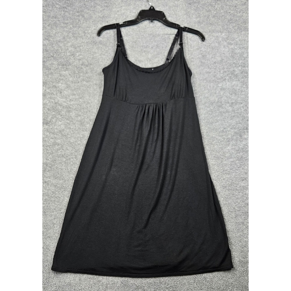 Isabel by Ingrid & Isabel Black Nursing Maternity Nightgown Sleep Dress Small